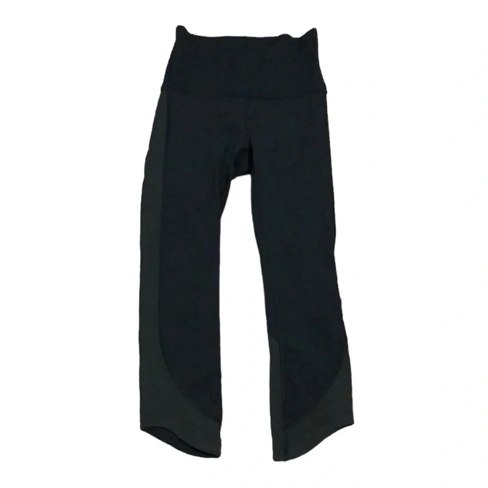 Lululemon Womens Ready Set Go Crop Sz 2 Workout Exercise Submarine Athleisure